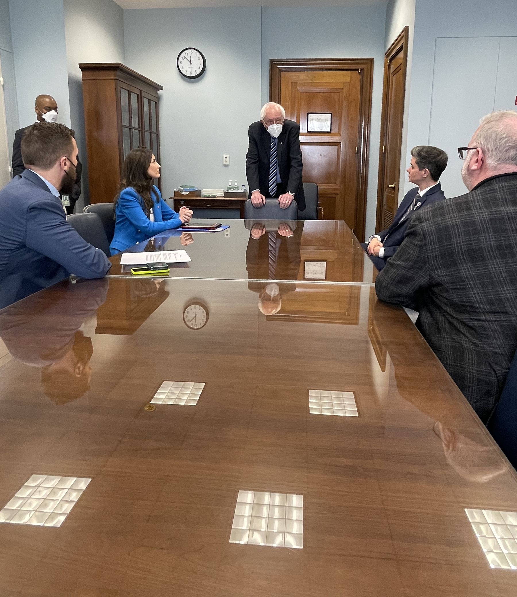 AIDPH staff meet with Senator Bernie Sanders